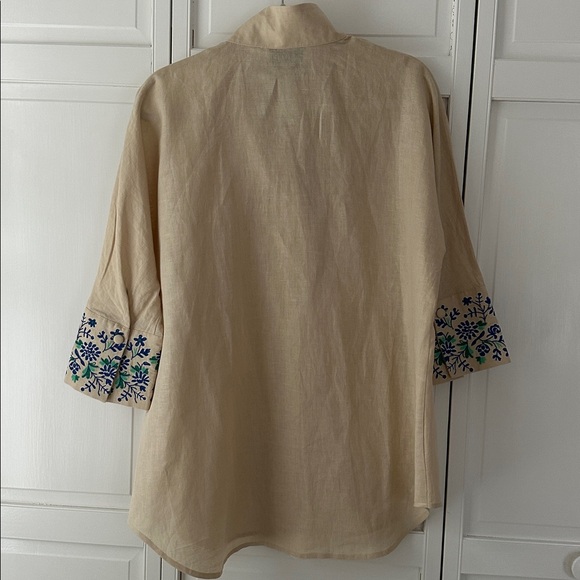 NWOT Tuckernuck Tan Linen Top - Picture 7 of 7